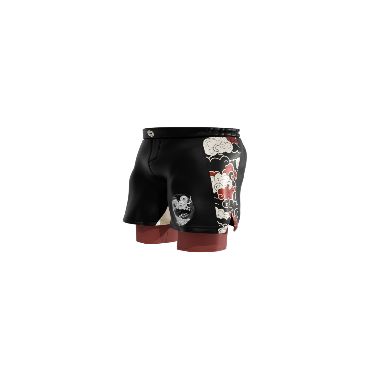 Short "Never Back Down Rojo"