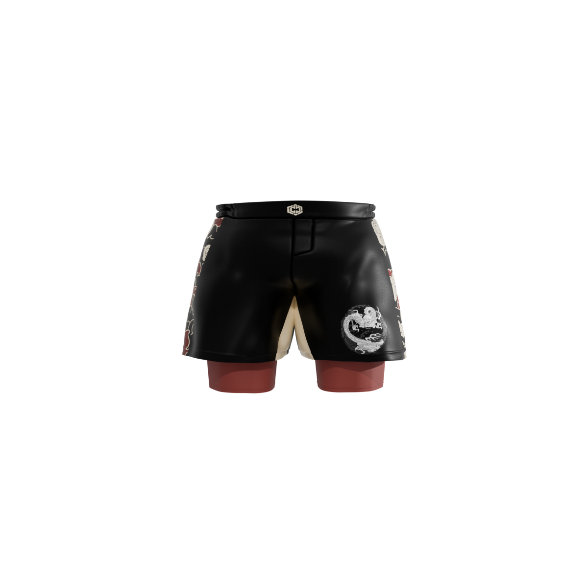 Short "Never Back Down Rojo"
