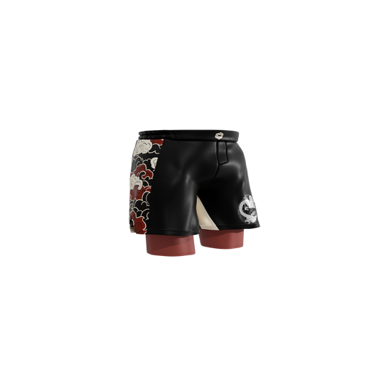 Short "Never Back Down Rojo"